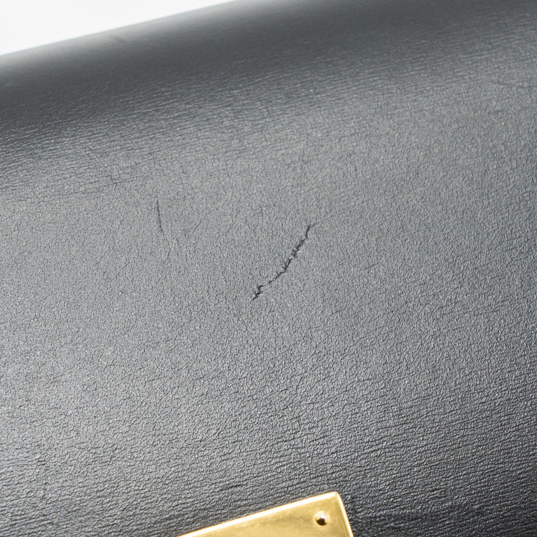 Celine medium classic box bag calfskin black