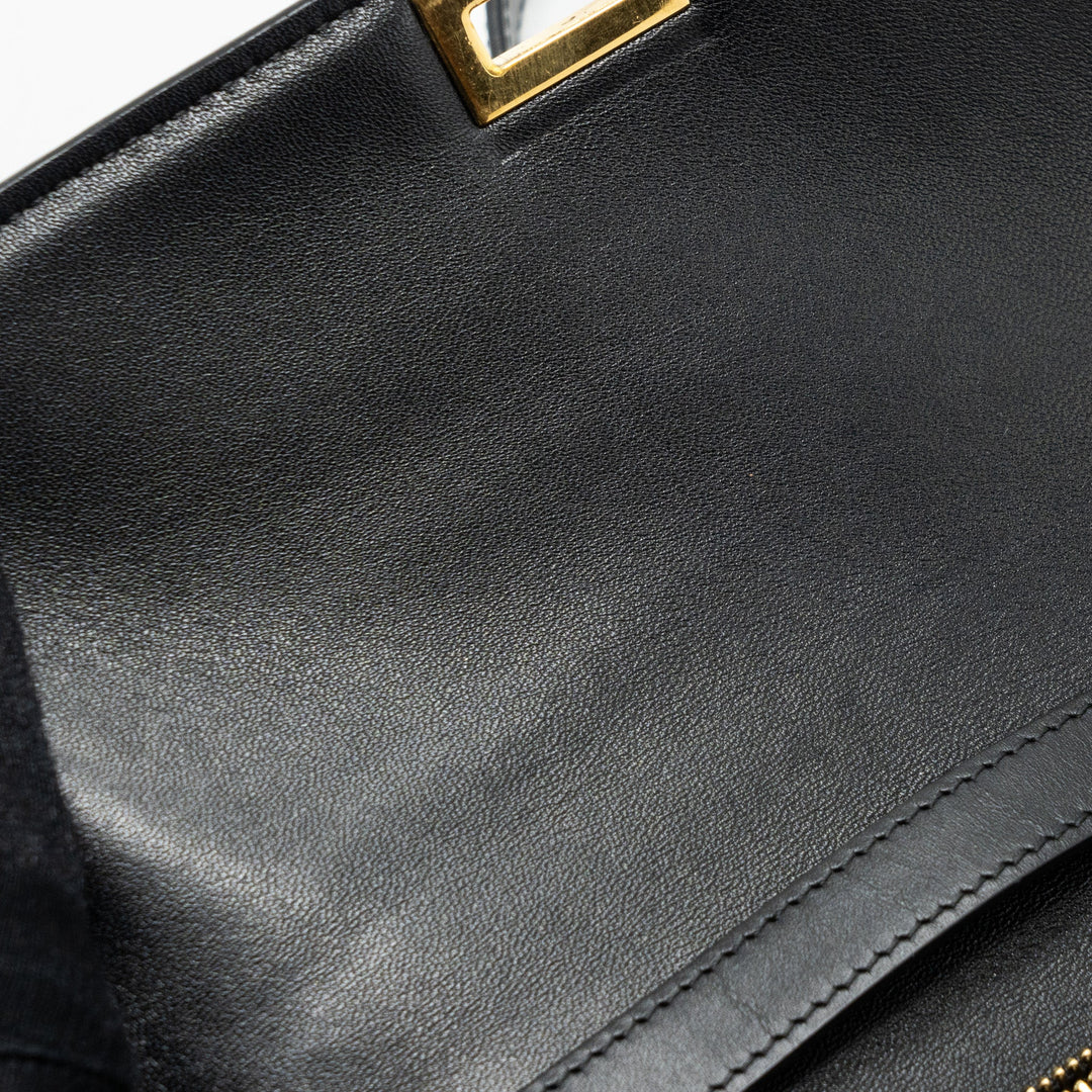 Celine medium classic box bag calfskin black
