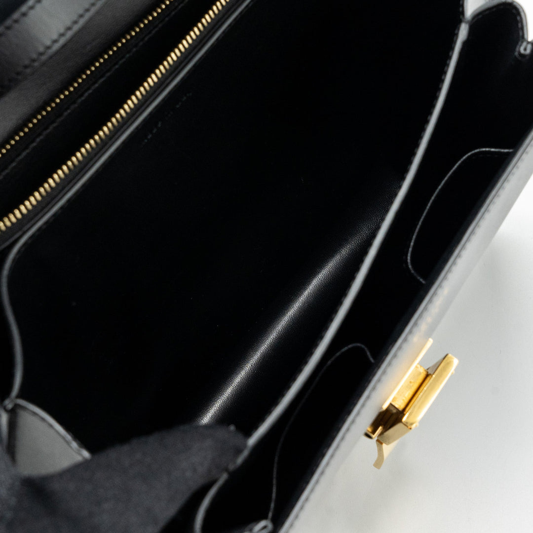 Celine medium classic box bag calfskin black