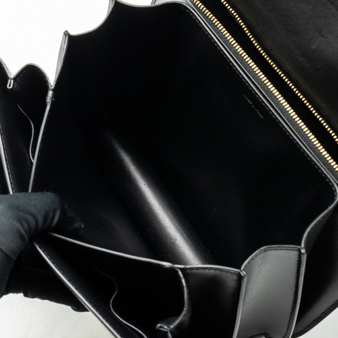 Celine Medium Classic Box Bag Calfskin Black