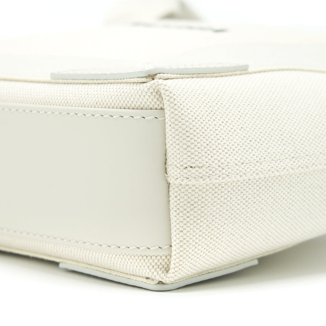 Top Quality Balenciaga Cabas Fabric/Leather Off white SHW