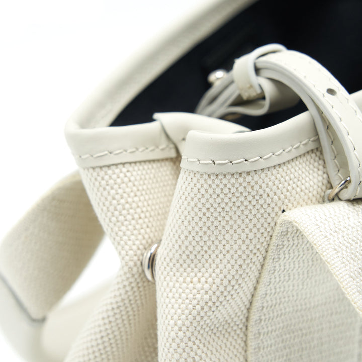 Top Quality Balenciaga Cabas Fabric/Leather Off white SHW