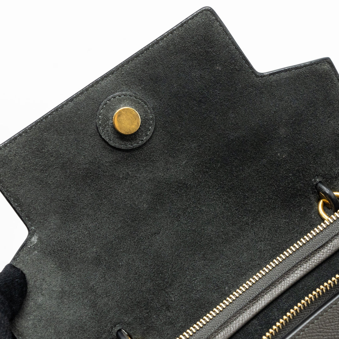 Celine micro belt bag calfskin grey