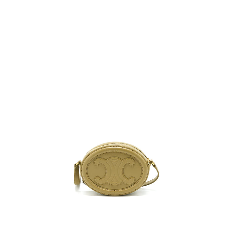 Celine Crossbody Oval Purse Calfskin Olive