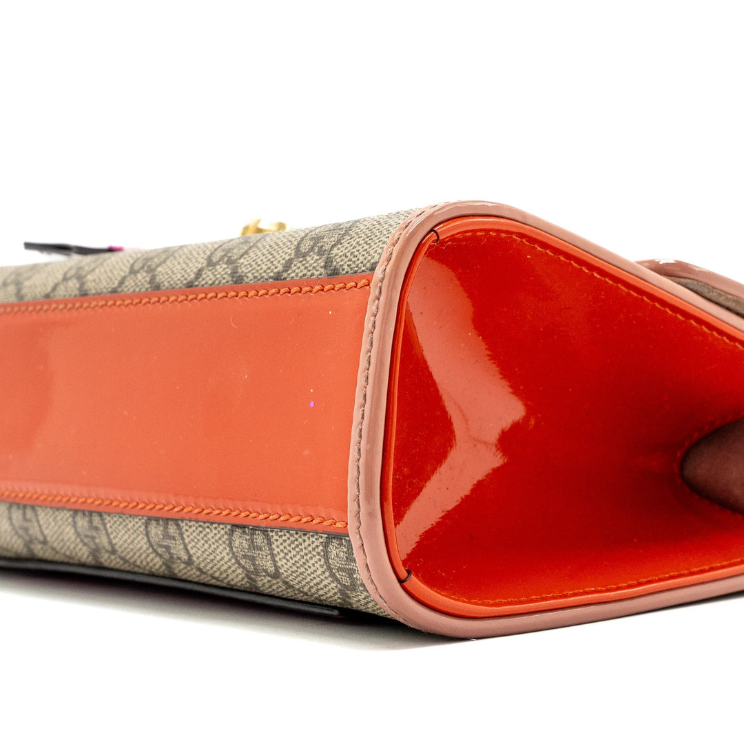 Gucci padlock crossbody bag canvas / patent multicolour