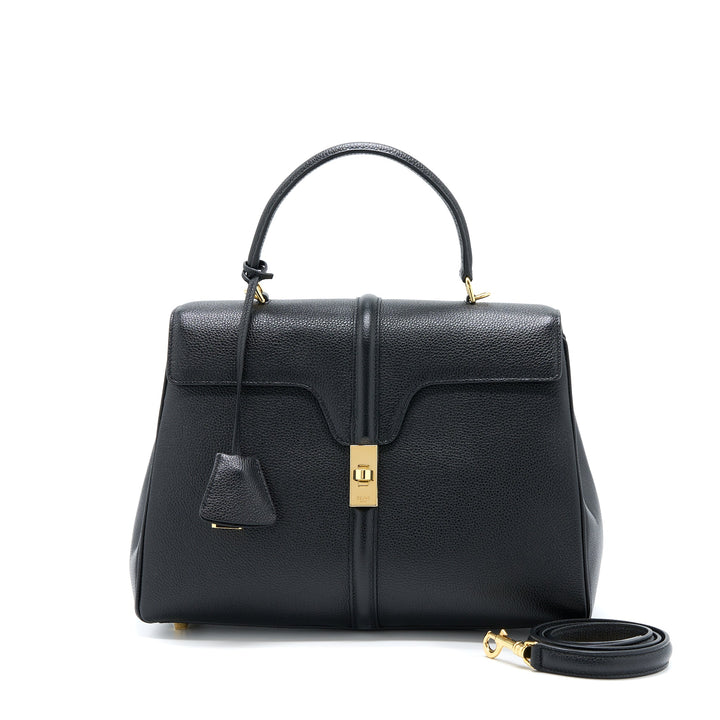 Top Quality Celine 16 Bag Grained Calfskin Black