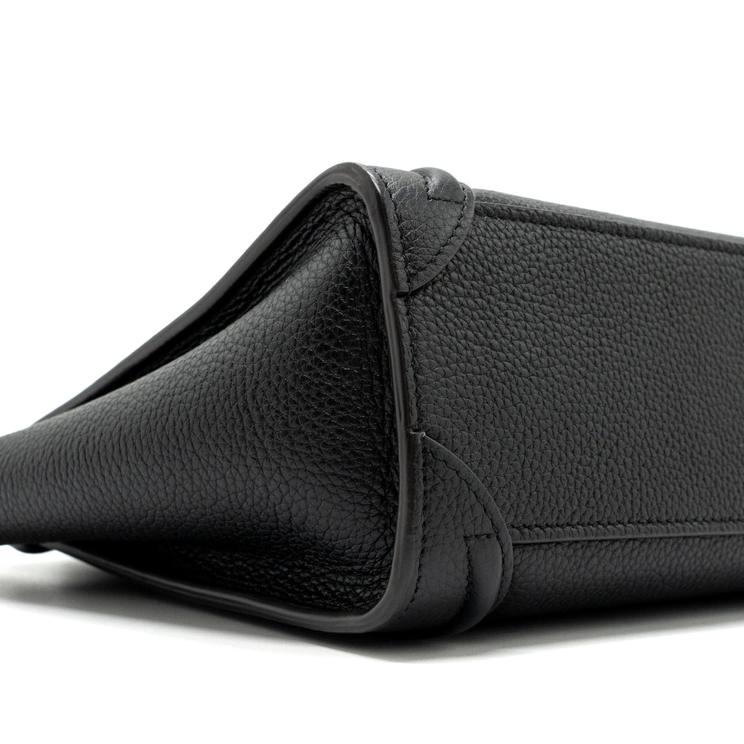Celine Nano Luggage Bag Calfskin Black