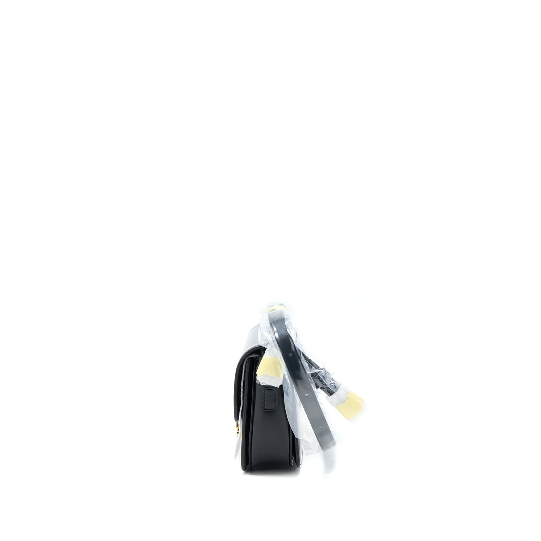 Top Quality Celine Teen Triomphe Shoulder Bag Calfskin Black
