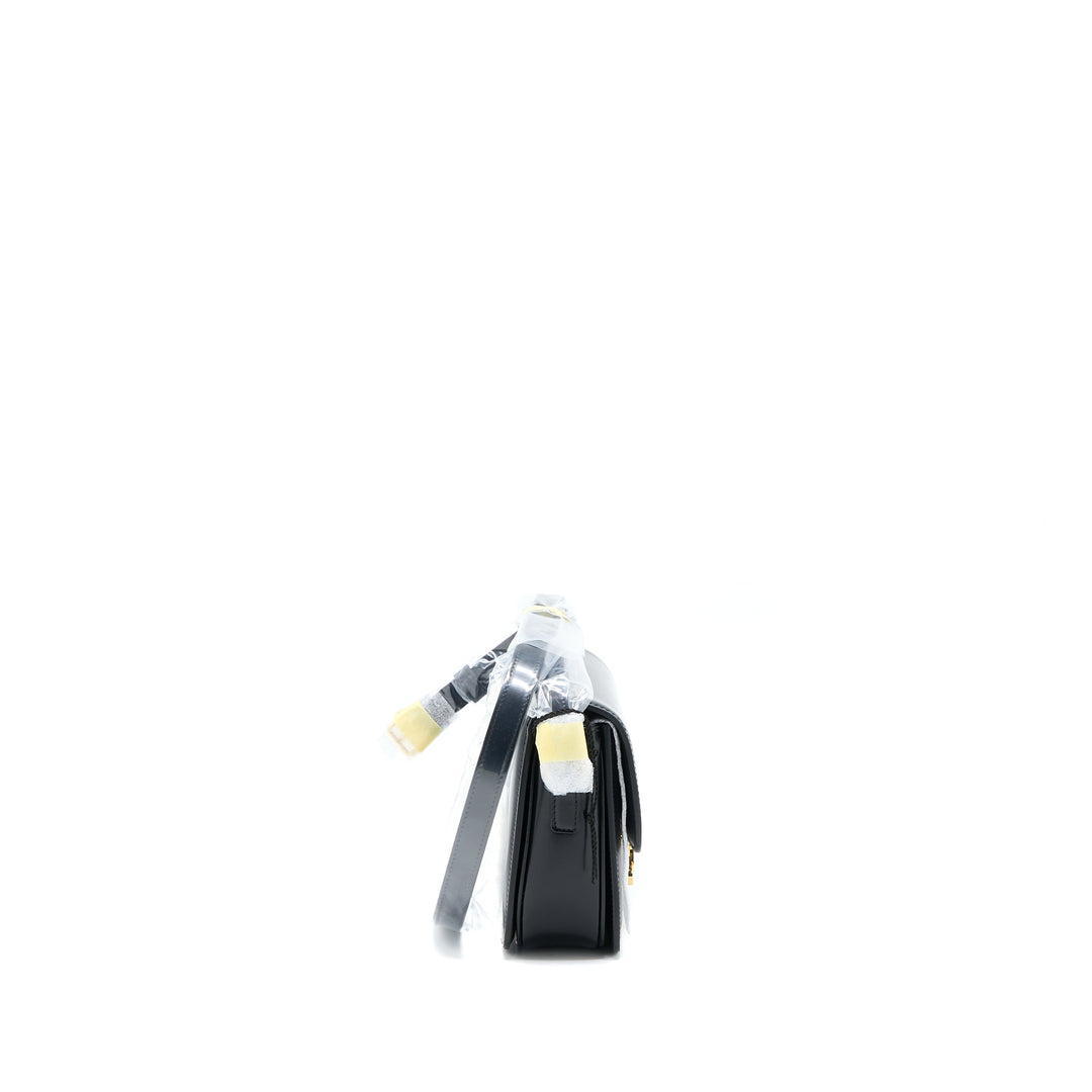Top Quality Celine Teen Triomphe Shoulder Bag Calfskin Black