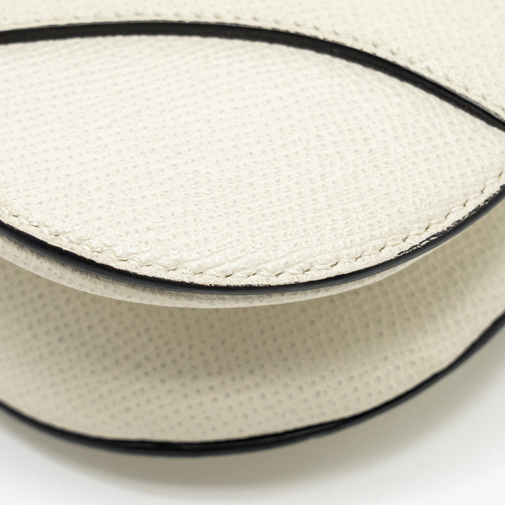Top quality Dior Mini Saddle Bag Calfskin White