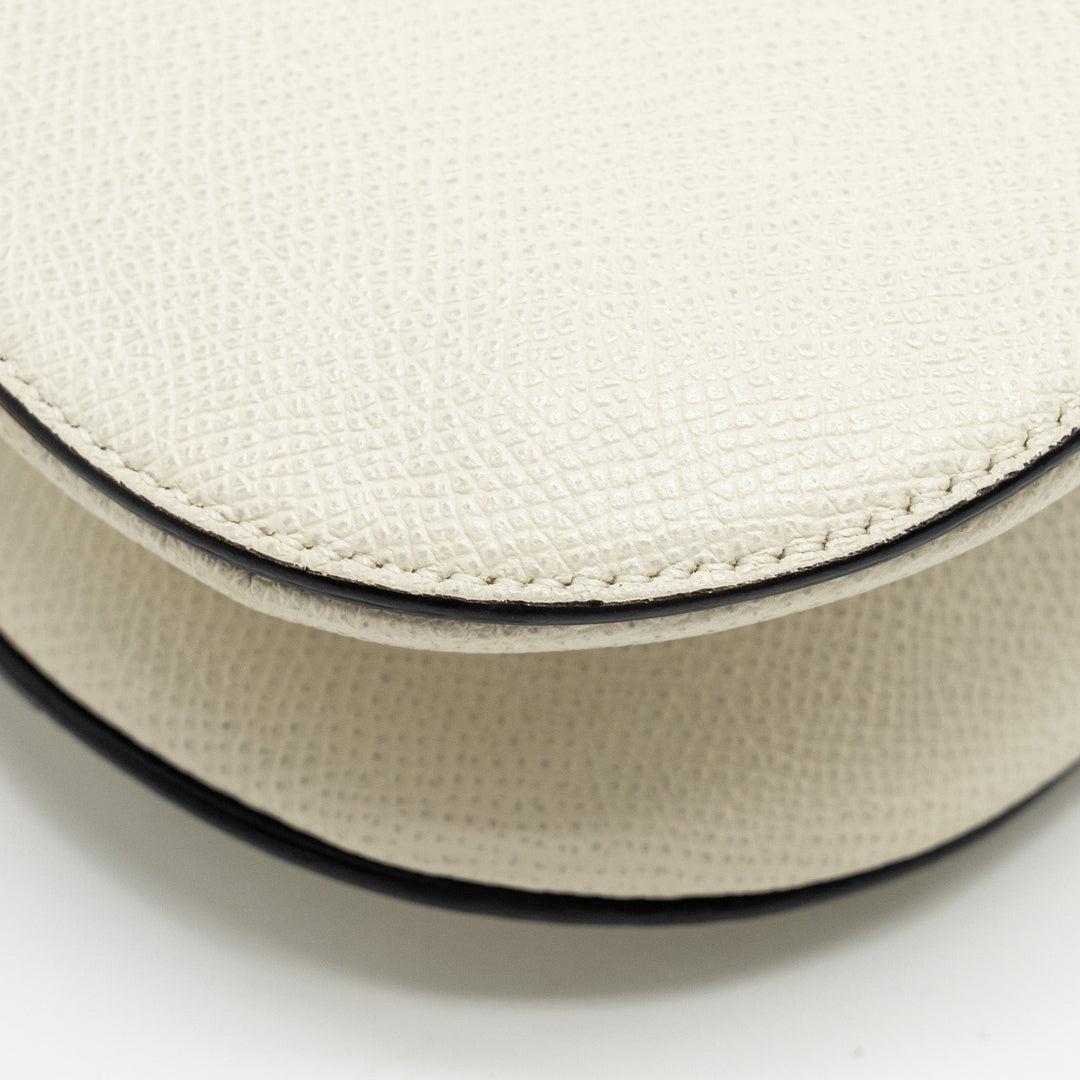 Top quality Dior Mini Saddle Bag Calfskin White