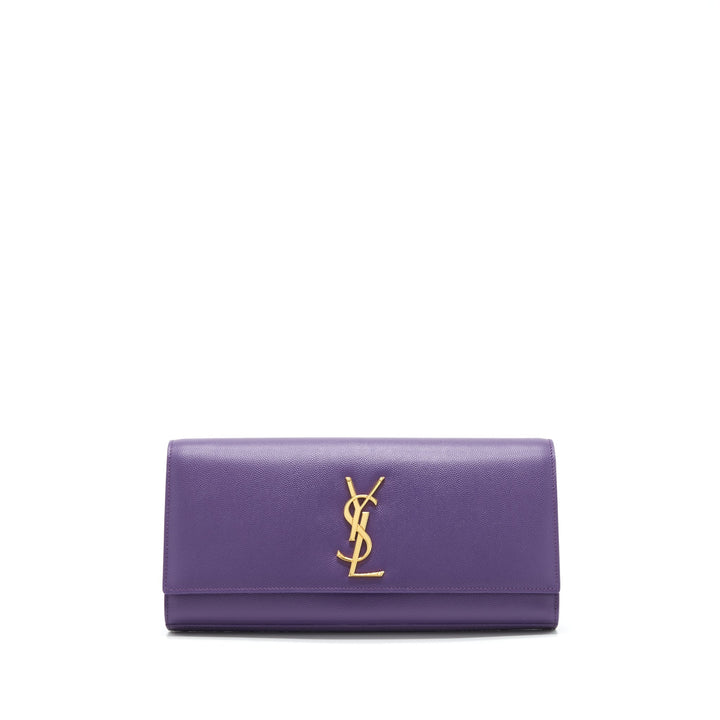 Saint Laurent/YSL Clutch Caviar Purple GHW