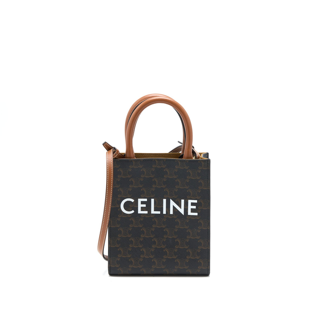 Top Quality Celine Mini Vertical Cabas Triomphe Canvas