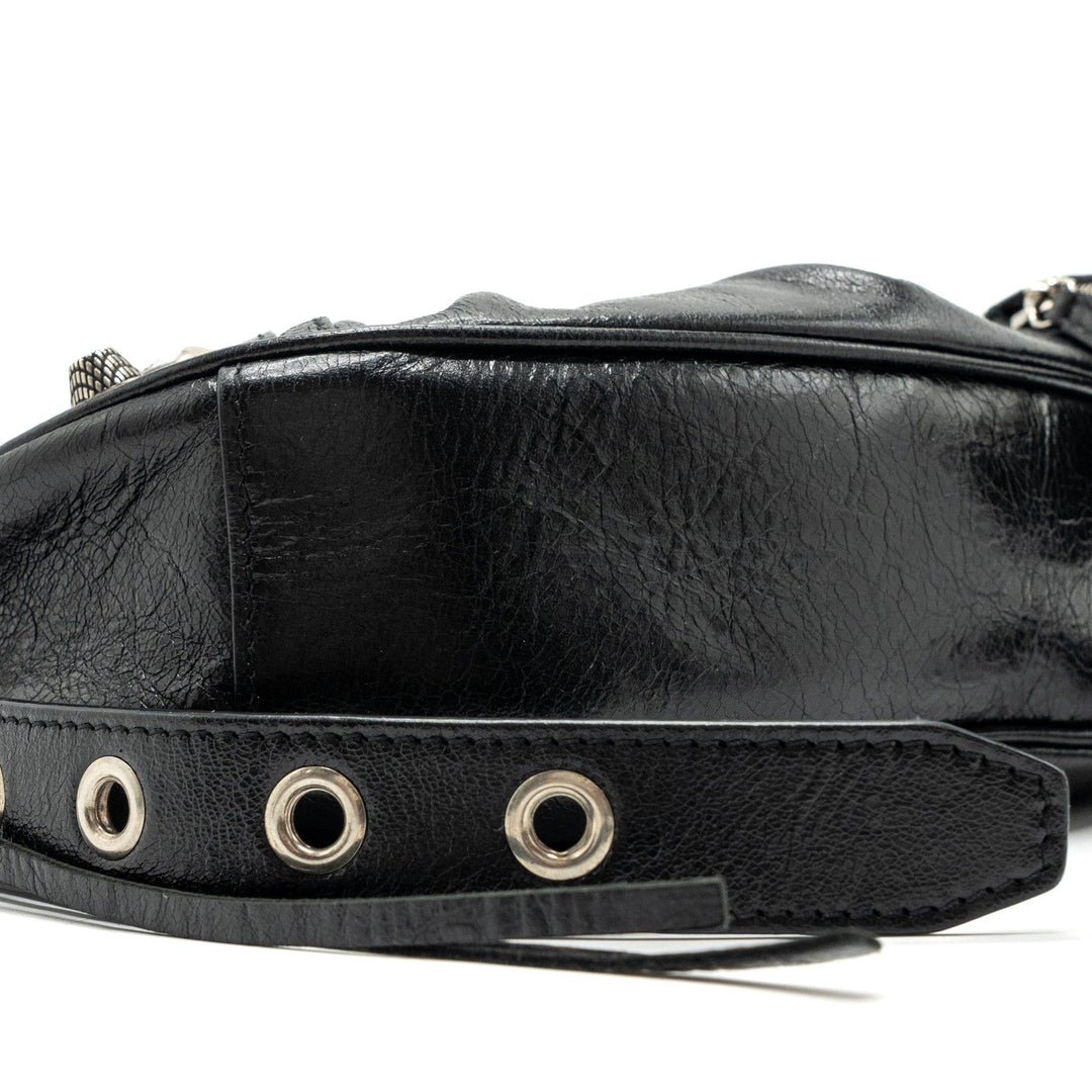 Top Quality Balenciaga Le Carbo XS shoulder bag lambskin black SHW