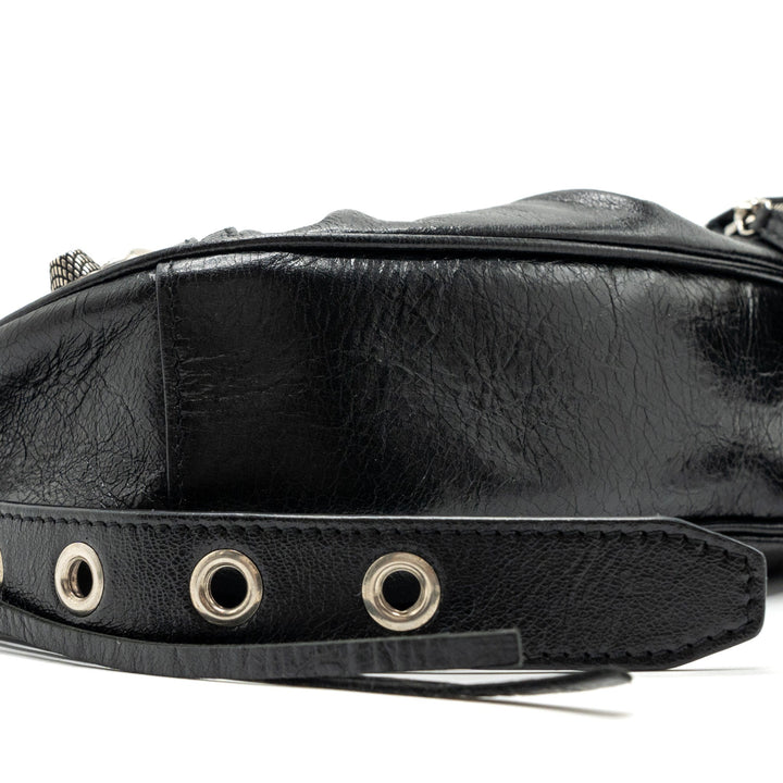 Top Quality Balenciaga Le Carbo XS shoulder bag lambskin black SHW