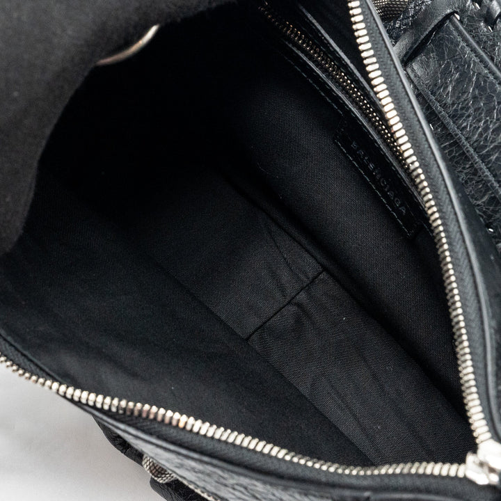 Top Quality Balenciaga Le Cargole Small Shoulder Bag Lambskin Black SHW