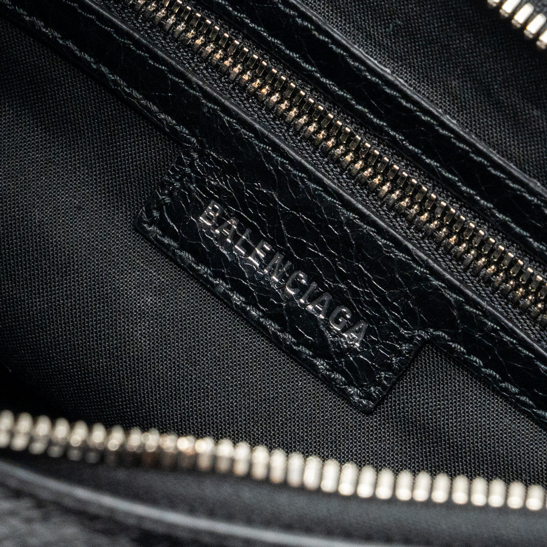 Top Quality Balenciaga Le Cargole Small Shoulder Bag Lambskin Black SHW