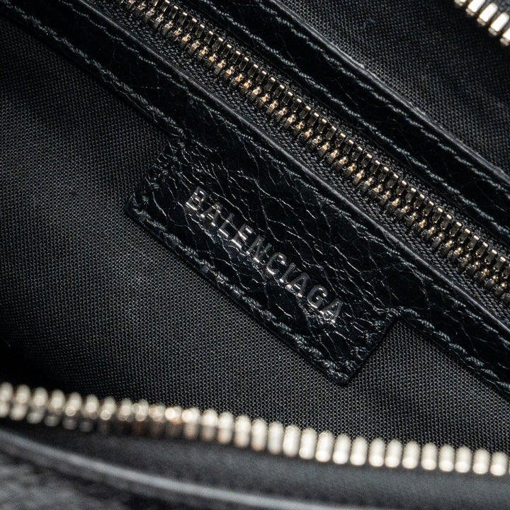 Top Quality Balenciaga Le Cargole Small Shoulder Bag Lambskin Black SHW