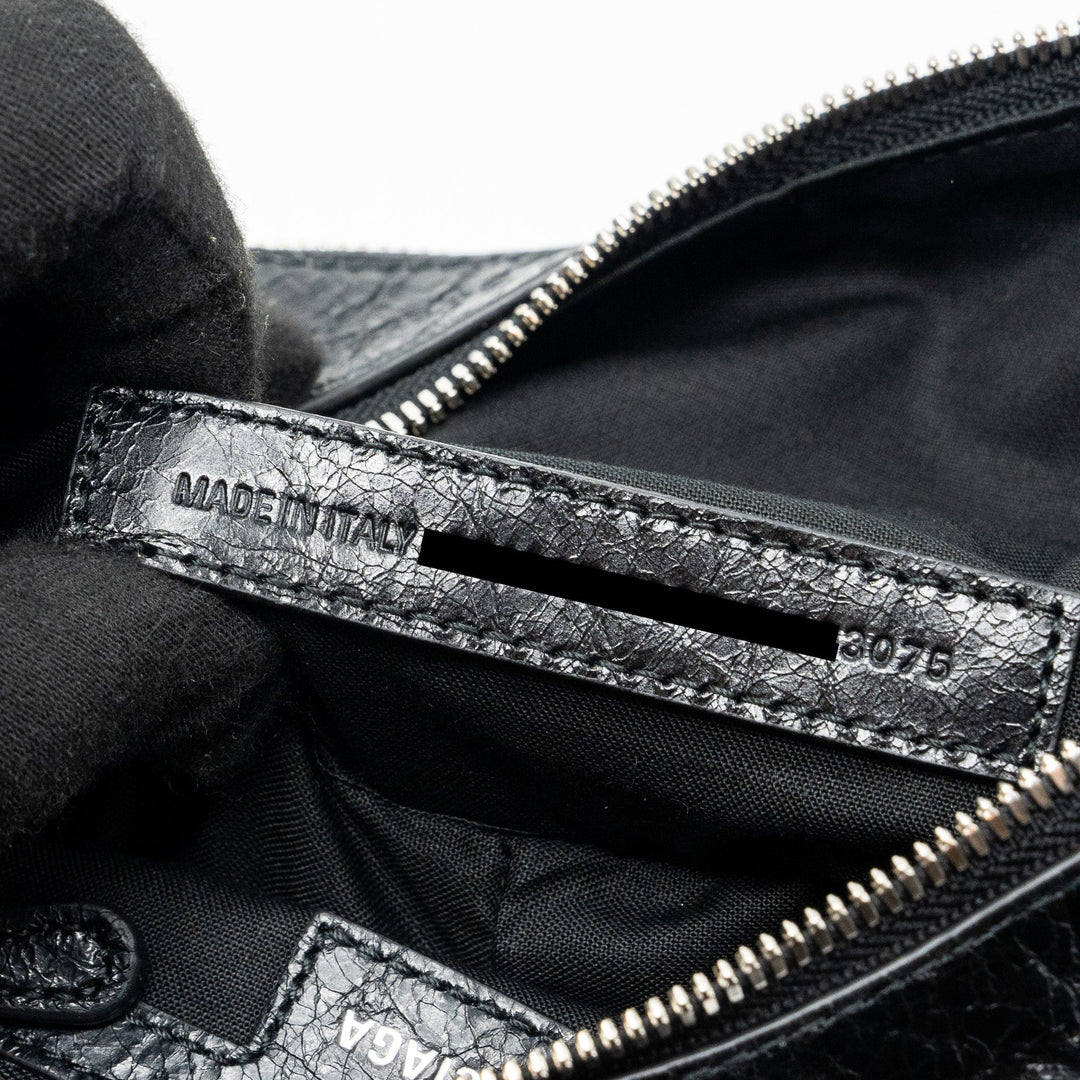 Top Quality Balenciaga Le Cargole Small Shoulder Bag Lambskin Black SHW