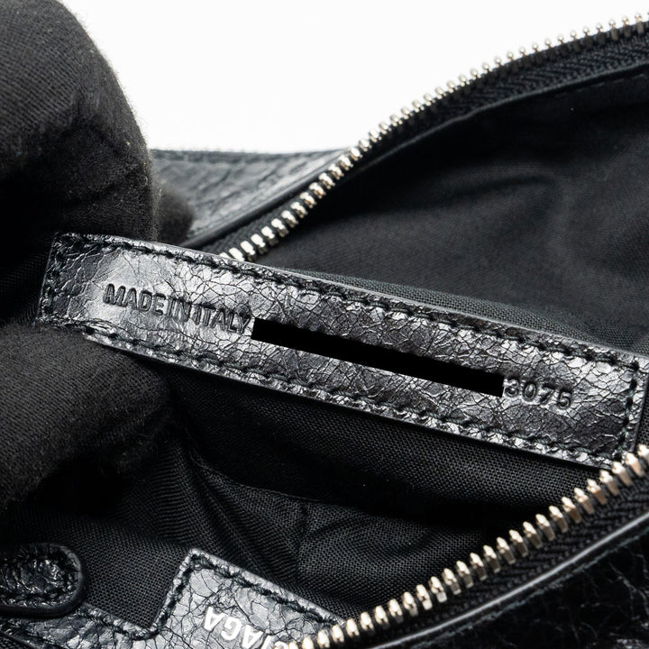 Top Quality Balenciaga Le Cargole Small Shoulder Bag Lambskin Black SHW