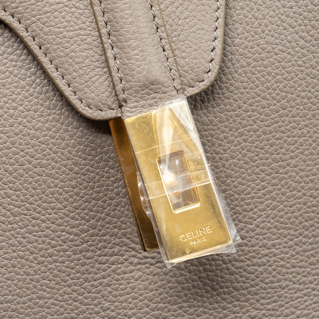Celine Medium Soft 16 Bag Grained Calfskin Grey