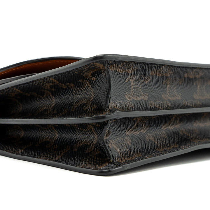 Top Quality Celine Wallet On Strap Triomphe Canvas/ Lambskin Tan