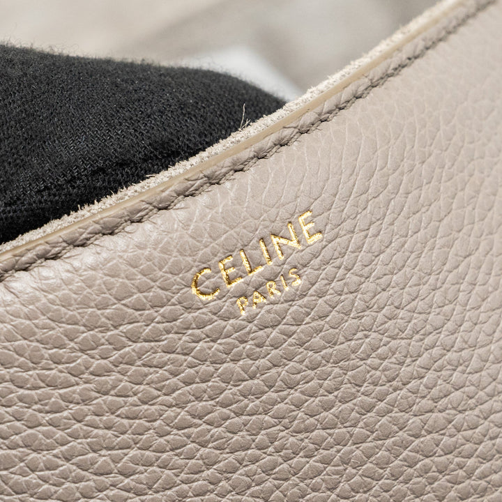 Celine Medium Soft 16 Bag Grained Calfskin Grey