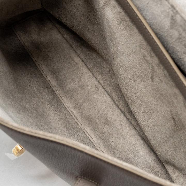 Celine Medium Soft 16 Bag Grained Calfskin Grey