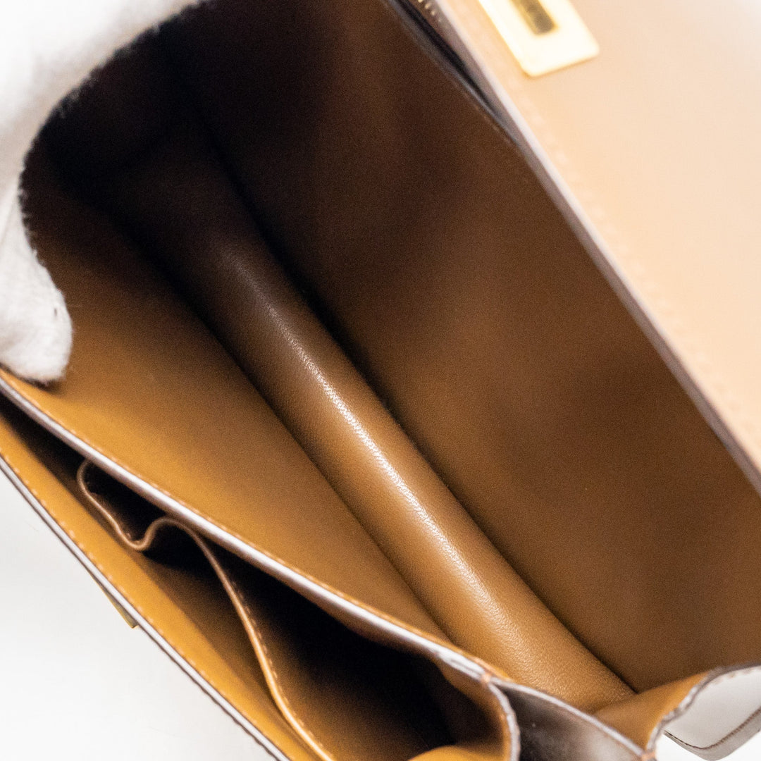 Celine Medium Classic Box Bag Calfskin Brown