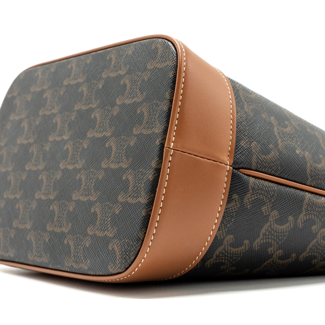 Celine Small Bucket Bag Triomphe Canvas/ Leather
