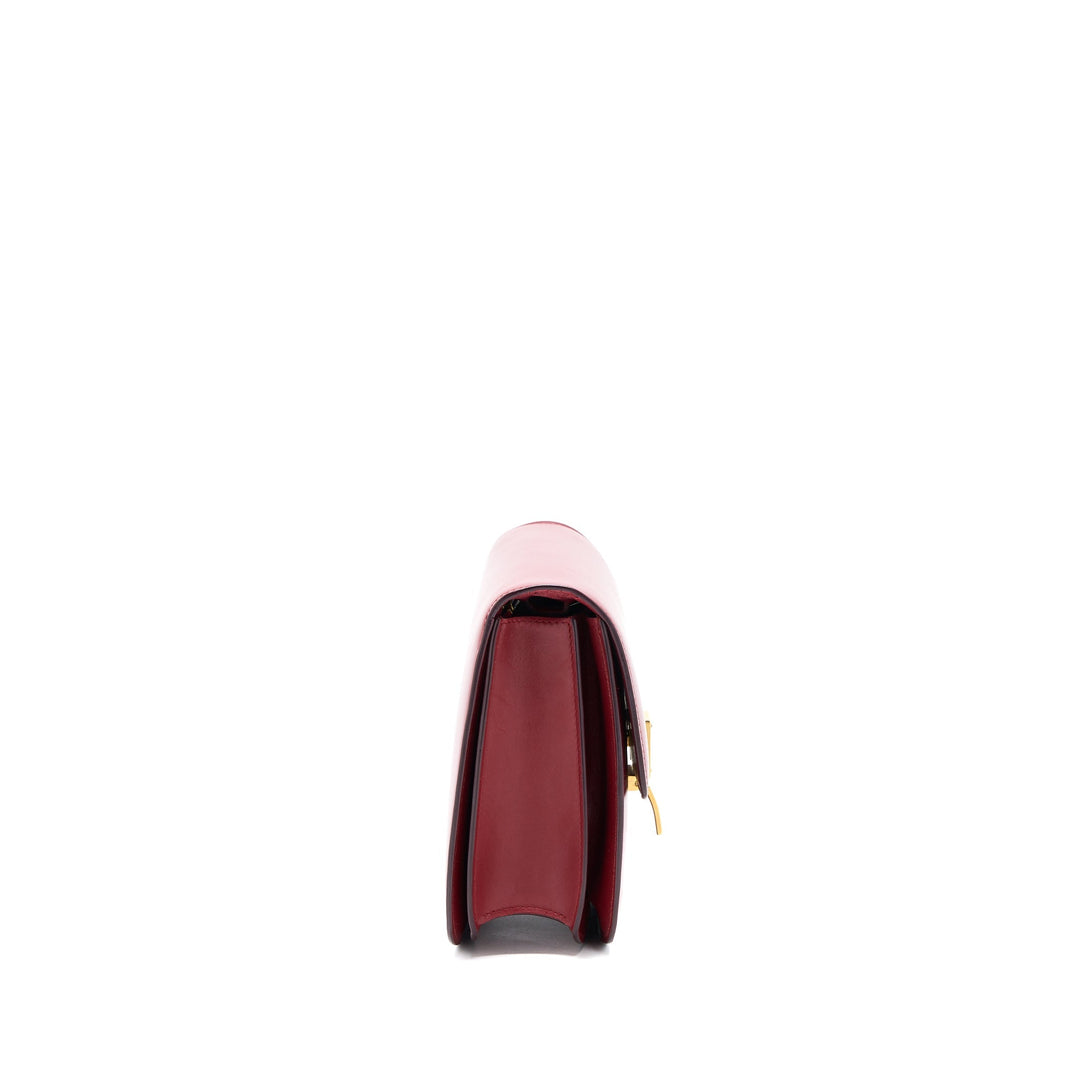 Celine Medium Classic Box Bag Calfskin Red