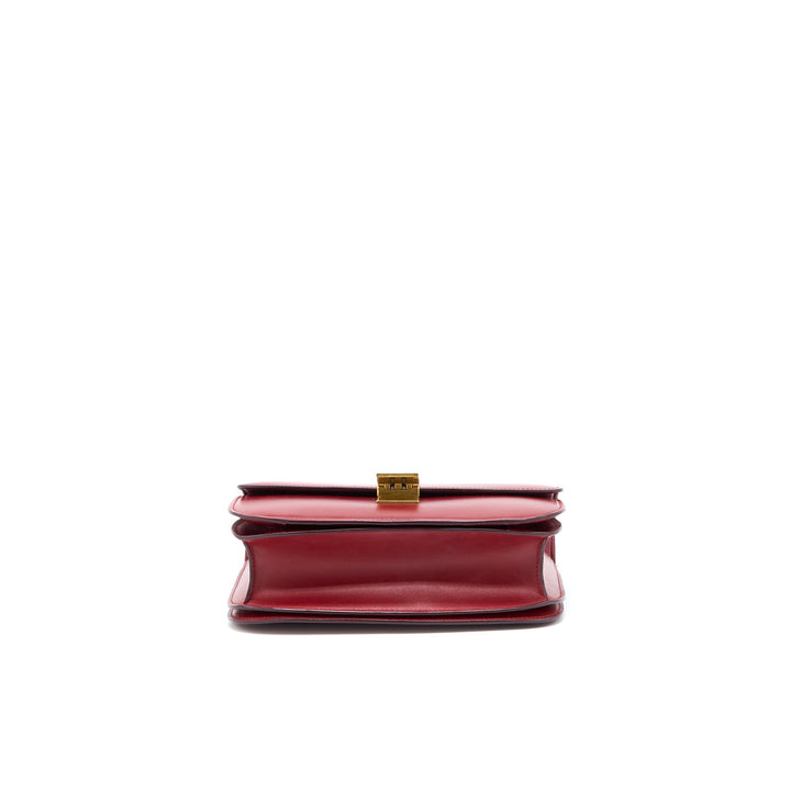 Celine Medium Classic Box Bag Calfskin Red