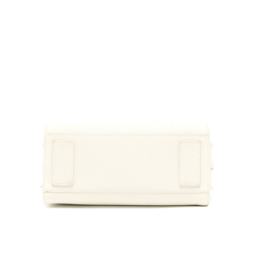 Saint Laurent Sac De Jour Tote Bag Calfskin White SHW