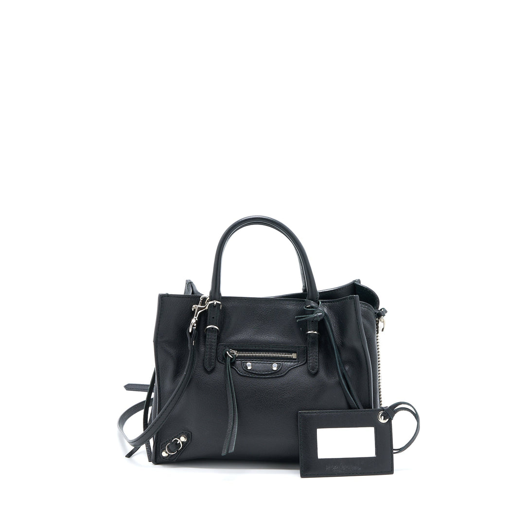 Top Quality Balenciaga Papier Mini Tote Bag Black SHW