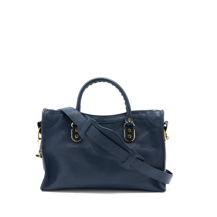 Top Quality Balenciaga Mini City Bag Navy GHW