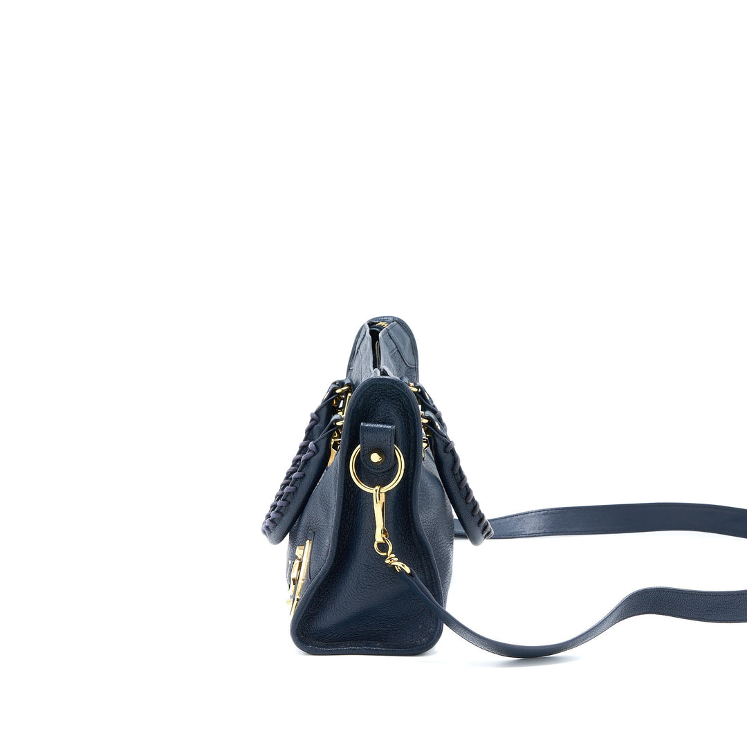 Top Quality Balenciaga Mini City Bag Navy GHW