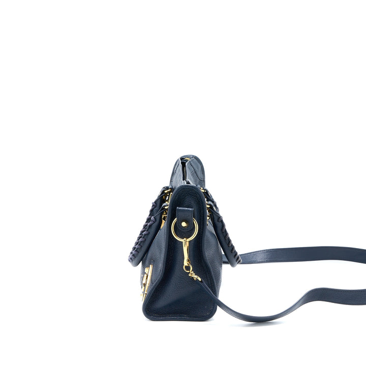 Top Quality Balenciaga Mini City Bag Navy GHW