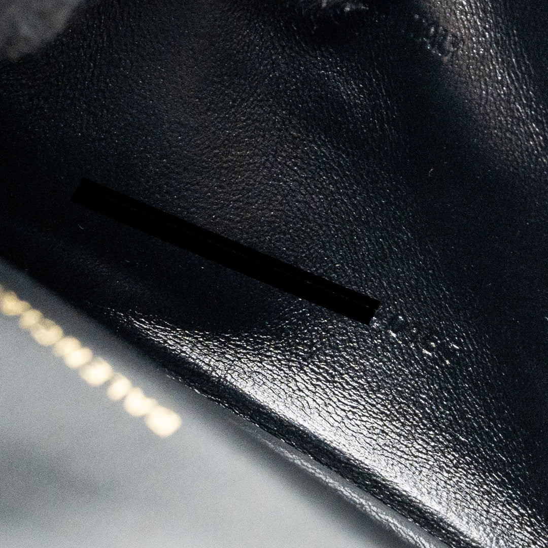 Top Quality Balenciaga Hourglass XS Handbag Crocodile Embossed Black GHW