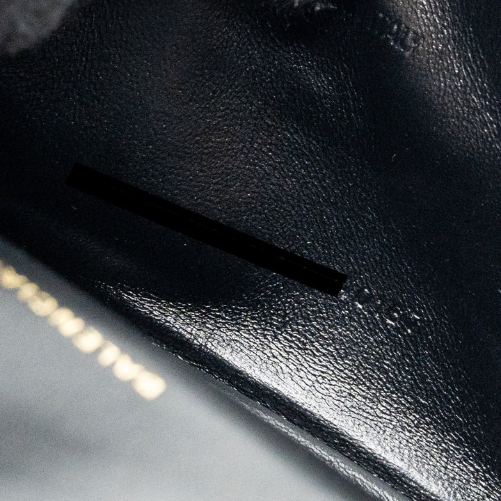 Top Quality Balenciaga Hourglass XS Handbag Crocodile Embossed Black GHW