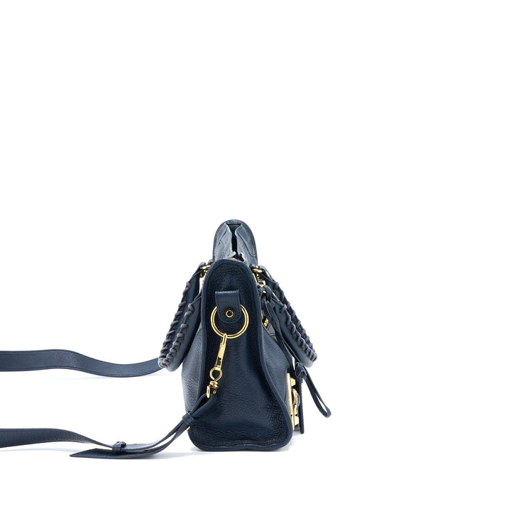 Top Quality Balenciaga Mini City Bag Navy GHW