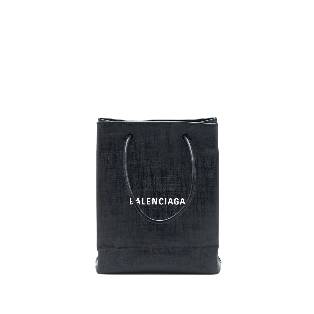 Top Quality Balenciaga Top Handle Shopping Tote Bag Calfskin Black SHW