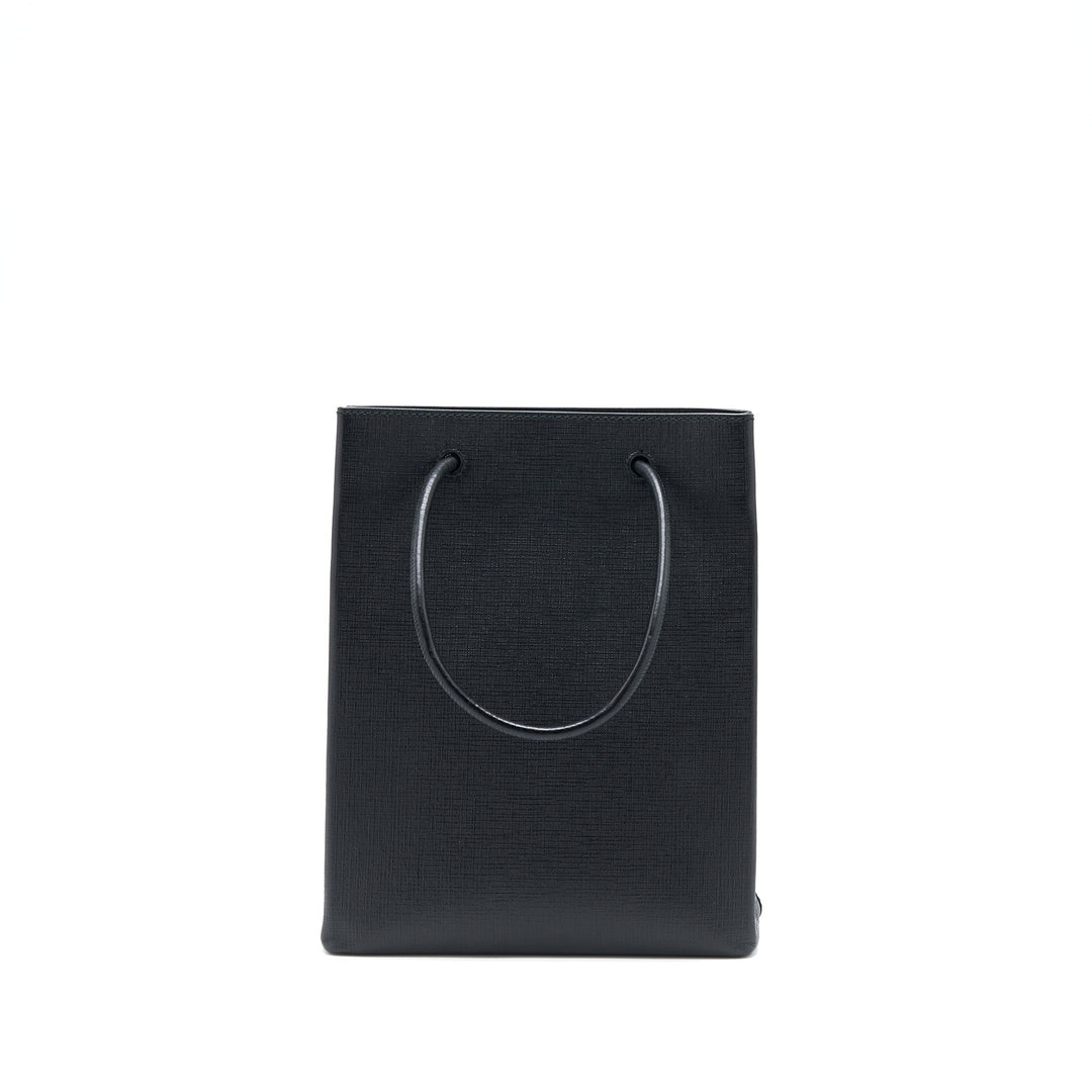 Top Quality Balenciaga Top Handle Shopping Tote Bag Calfskin Black SHW
