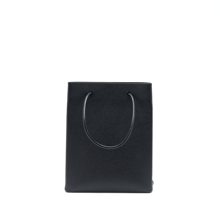 Top Quality Balenciaga Top Handle Shopping Tote Bag Calfskin Black SHW