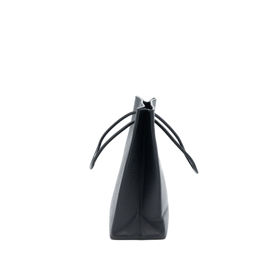 Top Quality Balenciaga Top Handle Shopping Tote Bag Calfskin Black SHW