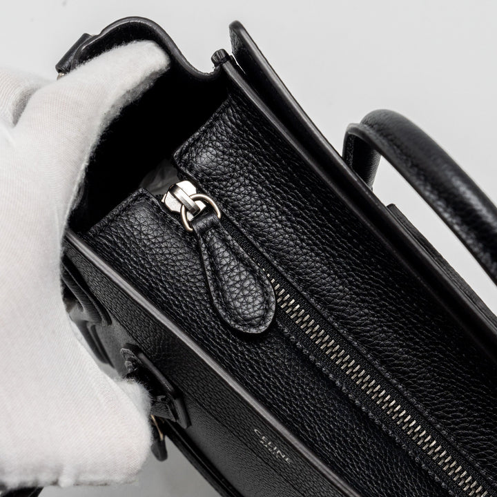 Top Quality Celine nano luggage bag calfskin black