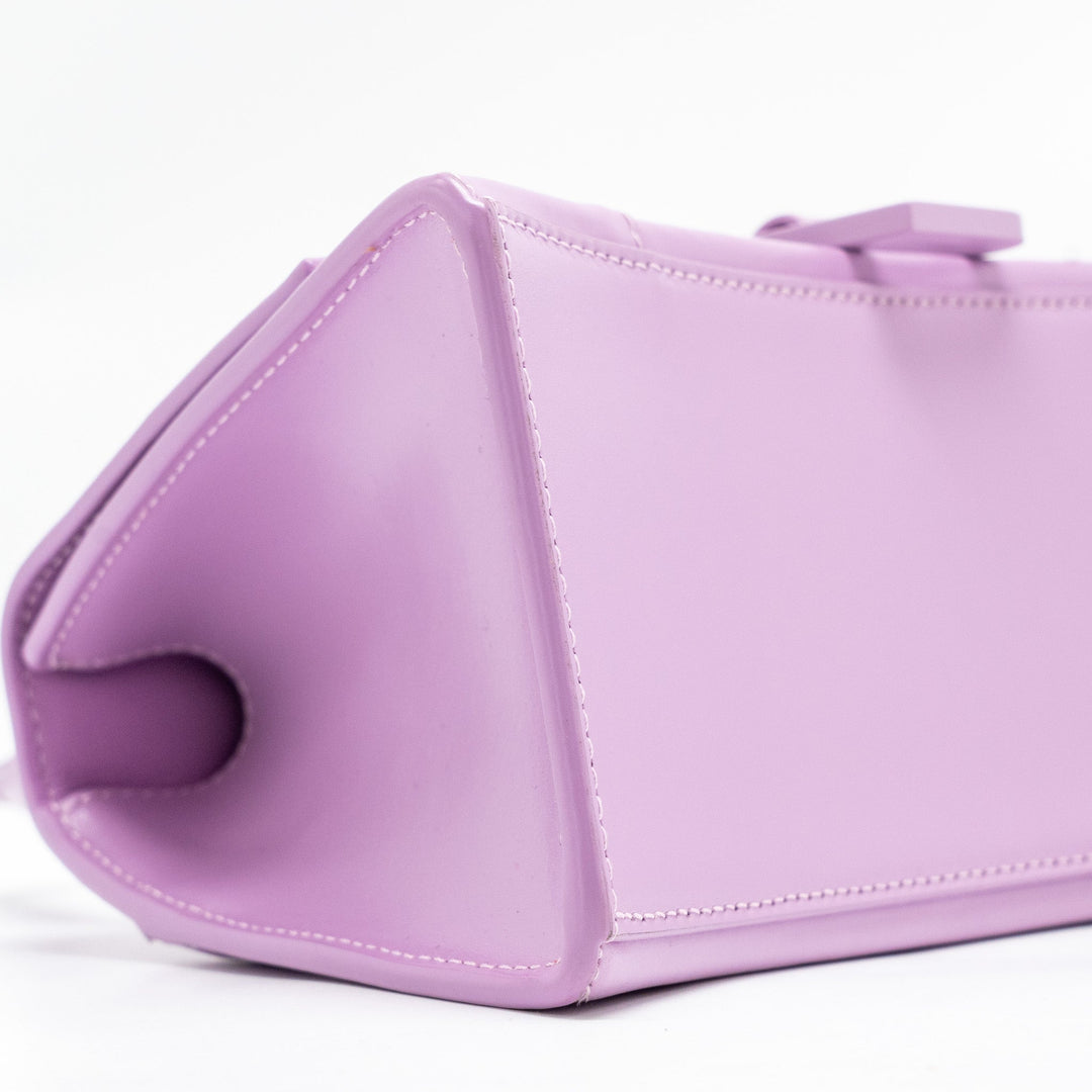 Top Quality Balenciaga Small Hourglass Bag Calfskin Light Purple SHW
