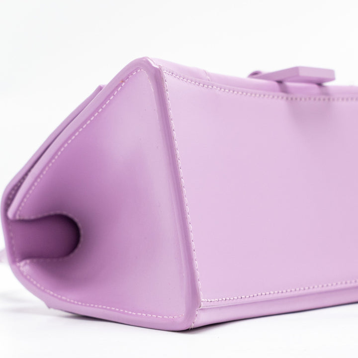 Top Quality Balenciaga Small Hourglass Bag Calfskin Light Purple SHW