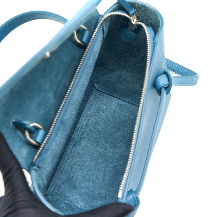Celine Nano Belt Bag Grained Calfskin Blue