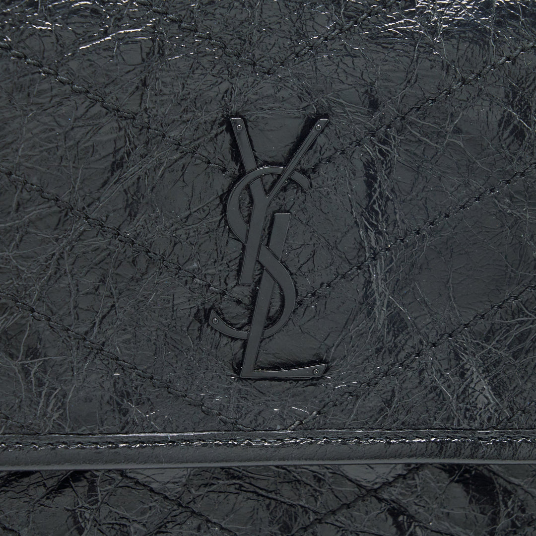 Saint Laurent Medium Niki Bag crinkled Vintage so black
