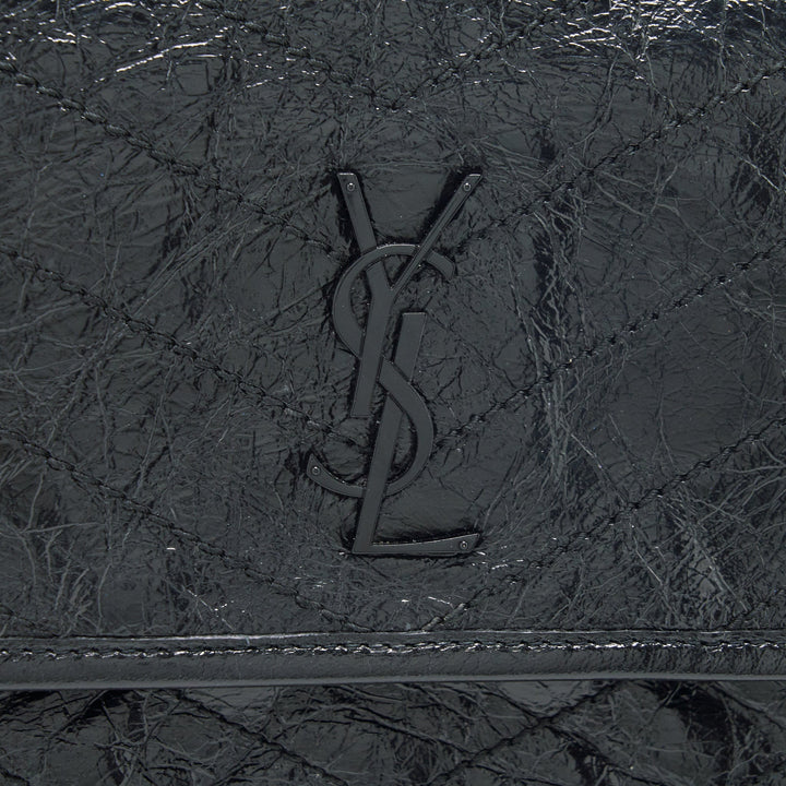 Saint Laurent Medium Niki Bag crinkled Vintage so black